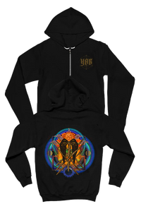 Our Raw Heart Zip-up Hoodie (Black)